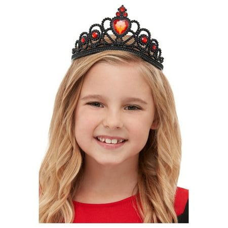 Black and Red Witch Antique Style Women Adult Halloween Tiara with Gem  Costume Accessory - One