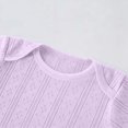 thumbnail image 4 of Mlzmgr Boys Girls Infant Clothes Short Sleeve Crew Neck Comfy Lightweight Toddler Romper Summer Casual Newborn Jumpsuit(0-3 Months,Purple), 4 of 7