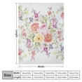 thumbnail image 4 of ARISTURING  Watercolor Flower Throw Blanket Colorful Botanical Floral Printed Blanket Super Soft Flannel Throw Blanket Lightweight Fluffy Plush Fuzzy Bed Blanket for Bedding Sofa and Travel, 4 of 6