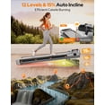 thumbnail image 4 of Walking Pad with 15% 12-Level Auto Incline & Handle Bar, Trisomy Foldable Under Desk Treadmill, 450 LBS Capacity Treadmills for Home Hiking with UI Screen, Bluetooth Speaker, Remote, RGB Light, 4 of 9