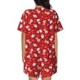 thumbnail image 3 of Lsque Christmas Santa Cartoon Snowman A Women's Short-Sleeved Pajama Set - 2 Piece Soft and Lightweight Sleepwear Set-XX-Large, 3 of 9