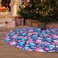thumbnail image 6 of Yiaed Blue Flower Skull Print Christmas Tree Skirt , Tree SkirtsTree Mat for Christmas Winter Holiday Indoor Decorations-36", 6 of 7