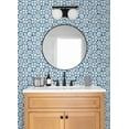 thumbnail image 4 of Advantage Izeda Blue Floral Tile Wallpaper, 4 of 5