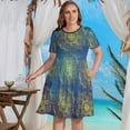 Blue and Gold Mandala Dress birthday dresses for women dresses for