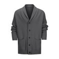thumbnail image 3 of WELOIJEVBE Mens Sweaters Mens Shawl Collar Cardigan Sweaters Knit Textured Sweater Button Down Cardigans, 3 of 8
