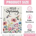 thumbnail image 2 of Hello Spring Poppy Flower Decorative Garden Flag, Watercolor Floral Hummingbird Yard Outside Home Decorations, Seasonal Burlap Outdoor Small Decor Double Sided 12 x 18, 2 of 6