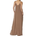 thumbnail image 2 of Womens Casual Solid V Neck Spaghetti Strap Maxi Dress, 2 of 2