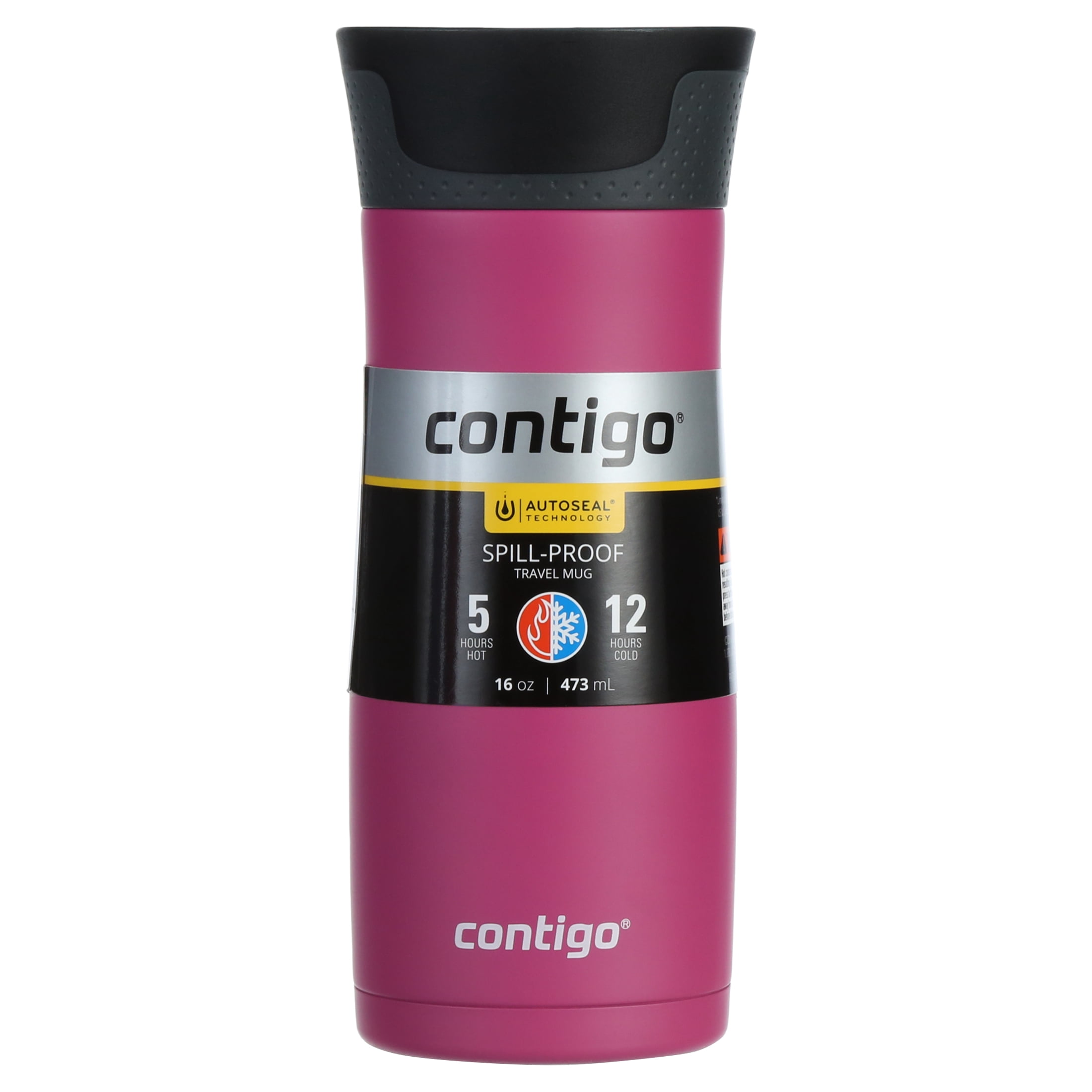 Contigo West Loop Stainless Steel Travel Mug with AUTOSEAL Lid Dragon Fruit, 16 fl oz.