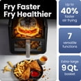 thumbnail image 2 of Chefman TurboFry 7-in-1 Air Fryer, Powerful DC Motor Heats to 450°F, 9-Quart Nonstick Basket - Black, 2 of 10