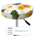 thumbnail image 4 of Haiem Sunny Yellow SunFlower Print Cushion Round Bar Chair Seat Cover Bar Chair Cushion Covers Elastic Washable Bar Chair Cover,Protects from Scratches and Stains-13 inch, 4 of 7