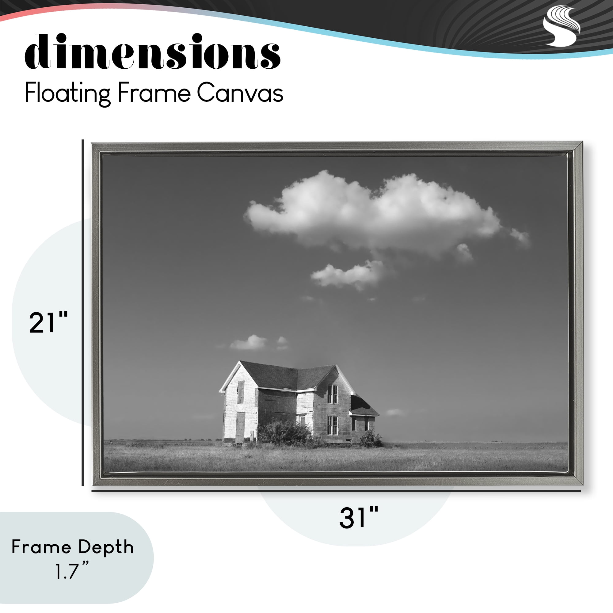 Stupell Industries Solitary Erstwhile Cottage Gray Framed Floater Canvas Wall Art, design by Steve Toole