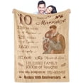 thumbnail image 1 of LHSHID Wedding Anniversary Couples Gifts Blanket Flannel Soft and Comfortable Anti static Bed Sofa Blanket 50x60in, 1 of 6