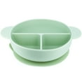 thumbnail image 2 of Beille 1pc Green Baby Feeding Circle Divider Food Grade Silicone Suction Plate, 2 of 5