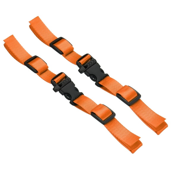 Uxcell Backpack Belt Strap, 2 Pack Nylon Webbing Adjustable Replacement Waist Strap with Quick Release Buckle, Orange