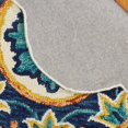 thumbnail image 6 of 4â€™ Round Ivory and Navy Decorative Area Rug, 6 of 8