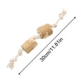 thumbnail image 2 of Coffee Wood Rope Knot Dog Toy for Teeth Cleaning Chew Tug of War Durable Interactive Toy for Medium Large Dogs Made of Real Coffee Wood, 2 of 7