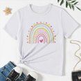 thumbnail image 4 of Sgkm Girls Graphic Shirts Crewneck Teen Girl Shirts Print Short Sleeve Kids Top for Summer Casual Fit White 6-7 Years, 4 of 7