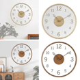 thumbnail image 3 of Modern Wall Clock Silent Wooden Wall Hanging Clock For Office Home Classroom Log Color, 3 of 5
