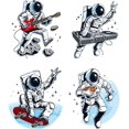 thumbnail image 1 of Pegatinas de pared de astronauta, pegatinas de pared extraíbles de PVC para dormitorio, sala de estar, habitación de niños, jardín de infantes, ventana de arte, puerta, armario, pasillo, decoración d JAMW Sencillez, 1 of 5