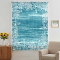 thumbnail image 2 of Teal Coastal Sheer Curtains 63 Inches Long, Summer Ocean Sea Ombre Starfish Corals Light Filering Curtains, Breathable Simi Curtain Privacy Drapes for Living Room Bedroom Lightweight Window Treatment, 2 of 6