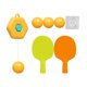 thumbnail image 3 of Juego de autoentrenamiento de mesa colgante Sunnimix Entrenador de ping pong amarillo, 3 of 8