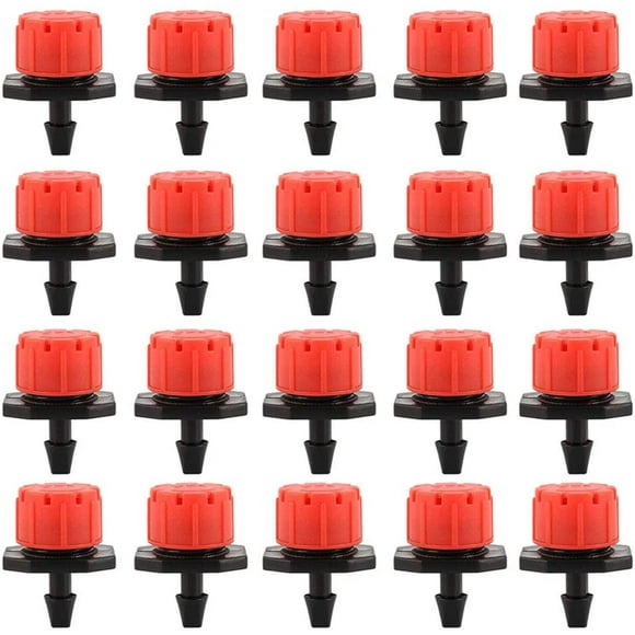 100PCS Goutteurs Irrigation Goutte à Goutte dripper, Buses de Gicleurs Émetteur Jardin, Arrosage Goutte à Goutte Automatique 360° Réglable pour Plante Serre Pelouse DIY