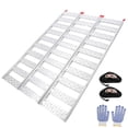 thumbnail image 1 of QinaQin Triple Fold Loading Ramp, Aluminum Vehicle Ramp with Non Slip Surface and 1500 Lb Capacity for ATV, Mower or Trailer, 1 of 5