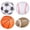 As shown, variant on LOLIPPYY 4-Pack Sports Themed Paper Lanterns for Baseball, Basketball, Soccer, Rugby Party Decorations