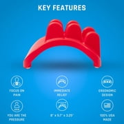 PSO-Neck Massager and Muscle Release Tool, Neck Tension Reliever and Personal Self Massager, Sunset Red