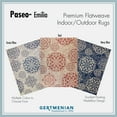 thumbnail image 5 of Gertmenian Paseo Emilia Transitional Damask Navy Outdoor Area Rug, 6x9, 5 of 7