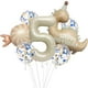 thumbnail image 1 of Set de globos con diseño de caramelos y dinosaurios para fiesta de quinto cumpleaños, 7 unidades, 1 of 1