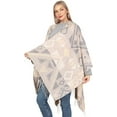 thumbnail image 3 of CoCopeaunt Women Shawl Wraps Tassel Poncho Open Front Sweater Cardigan Blanket Cape, 3 of 6