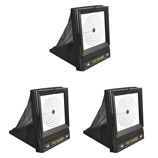 3X Cibles Portatives d'Extérieur Réutilisables et pour Granules avec Attrape-Filet, 3 x Cibles d'Airsoft, Noir