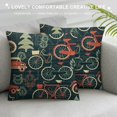 thumbnail image 3 of Hipster Throw Pillow Cushion Case, Caribou Reindeer Antlers Plaid Hat Bow Tie Moustache Bike Print, Decorative Square Accent Pillow Cover, Multicolor, 3 of 5