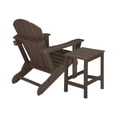 thumbnail image 4 of Adirondack Chair with Square Side Table Included for Outdoor Patio Garden Porch Seating, Dark Brown, 4 of 6