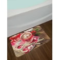 thumbnail image 2 of Christmas Bath Mat, Blurred Backdrop Photo of Hot Chocolate in Mugs with Marshmallows Candies, Plush Bathroom Decor Mat with Non Slip Backing, 29.5" X 17.5", Multicolor, by Ambesonne, 2 of 2