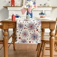 thumbnail image 3 of Sm:)e Firework 4th of July Table Runner 13x72 Inch, Durable and Easy Cleaning Perfect for Independence Day Celebration and Family Gathering, 3 of 7