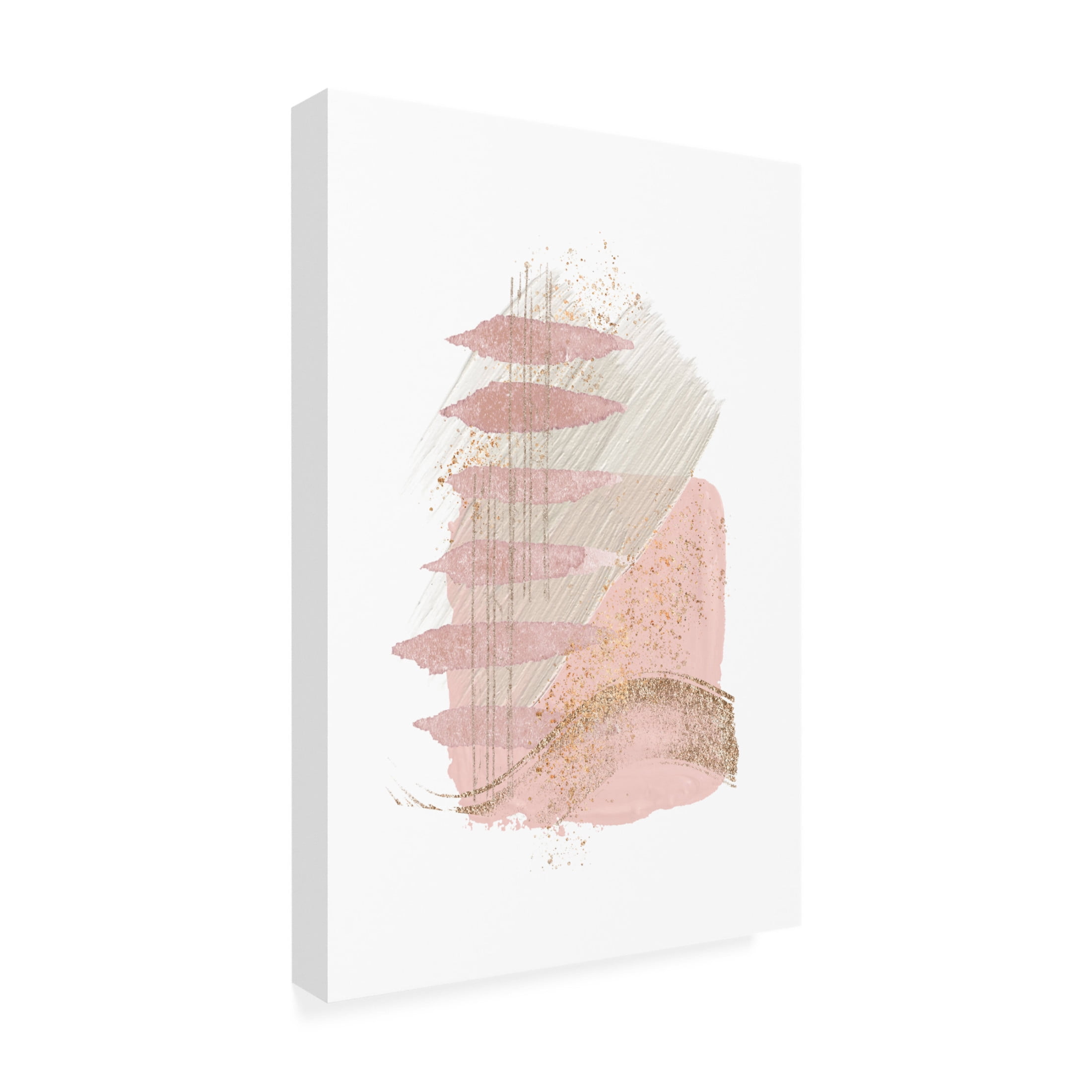 Trademark Fine Art Sally Ann Moss Mystical Pink Abstract 2 Canvas Wall Art