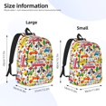 thumbnail image 2 of Bingfone Transports with Animals Print Canvas College Laptop Backpack, Large Capacity Lightweight College Bookbag Casual Daypack-Medium, 2 of 5