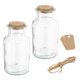 thumbnail image 1 of Uxcell 2 Pcs 7.5 oz/250ML Tarros de vidrio claros con tapa de corcho, cuerda y etiquetas en blanco para decoraciones de Halloween, 1 of 5
