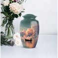 thumbnail image 5 of Fishing Man And Women's Urns For Human Ashes Adult - 1 Large Urn For Ashes For Women & Men - Blue Cremation Urn For Mothers Ash - Cloud Memorial Urns For Burial 10 Inch, 4 Keepsake Set, 5 of 7