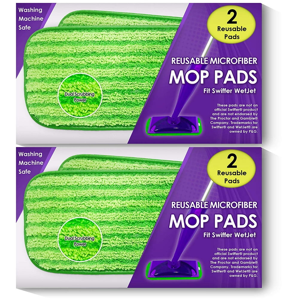 Reusable Microfiber Mop Pads fits Swiffer WetJet Washable Mop Pad