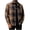 Brown, variant on Jacket for Mens Wool Blend Long Sleeve Button Down Plaid Shirt Turndown Collar Comfortable Fashion Shirts