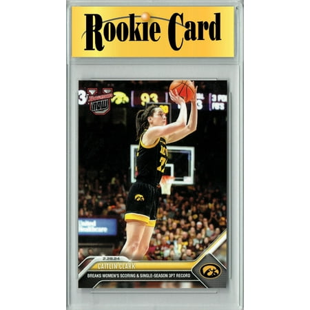 Certified Mint+ Caitlin Clark 2023 Bowman University Now #59 3pt Record Rookie Card Indiana Fever