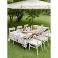thumbnail image 3 of Easter Bunny Outdoor Tablecloth - 60x102 Inch Rectangle Dining Table Cover, Spring Daisy Flower Colorful Eggs White Wooden Waterproof Outdoor Table Cloth with Umbrella Hole & Zipper for Picnic/Patio, 3 of 7