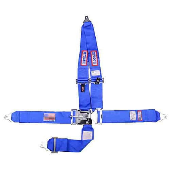 RJS Racing Equipment 1126203 5-Point Latch and Link Racing Harness Blue