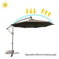 thumbnail image 2 of 10FT Patio Solar-Lighted 36 LED Cantilever Offset Umbrella Crank Tilt Outdoor (Base Not Include), 2 of 7