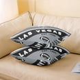 thumbnail image 3 of Football Throw Pillow Cover 18x18 Inch, Football Fans Pillow Cover for Men, Football Lovers Black Grey Cushion Cover, Rugby Reversible Decorative Pillow Cover, 3 of 5