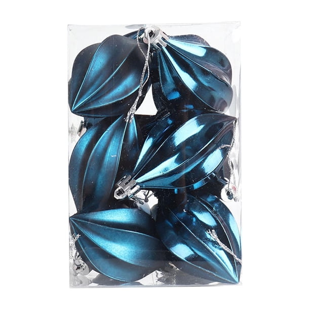 8 piezas de mini colgantes navideños para manualidades, adornos para árbol de Navidad azul