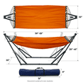 thumbnail image 4 of Tranquillo Sturdy Steel Hammock Stand with Premium Cotton Canvas Hammock, Orange, 4 of 8
